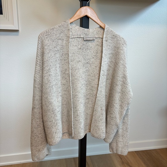 Everlane Sweaters - Everlane Open Front Cardigan Twisted Merino Wool Blend, Oatmeal, Women's Size XS